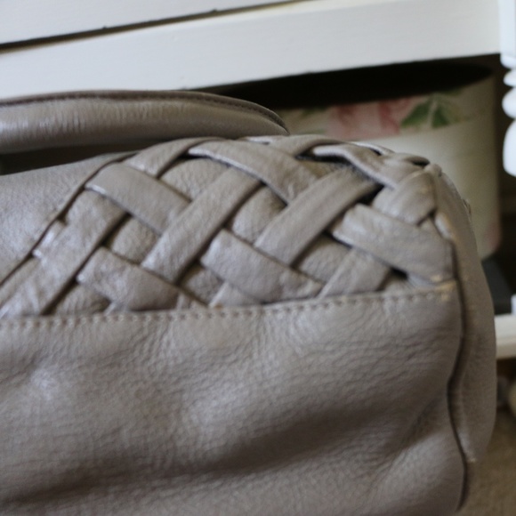 Created By Valerie New York Leather Light Gray Bag - Picture 10 of 12